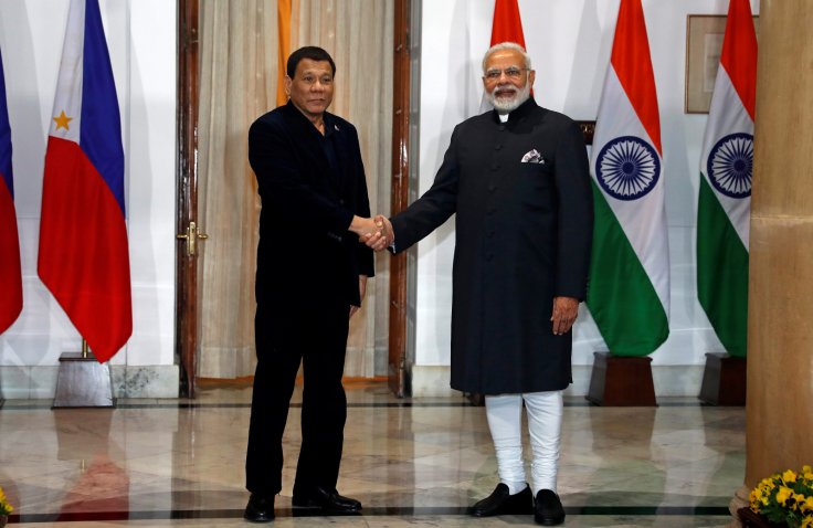 Indian PM Modi with Philippines President Duterte