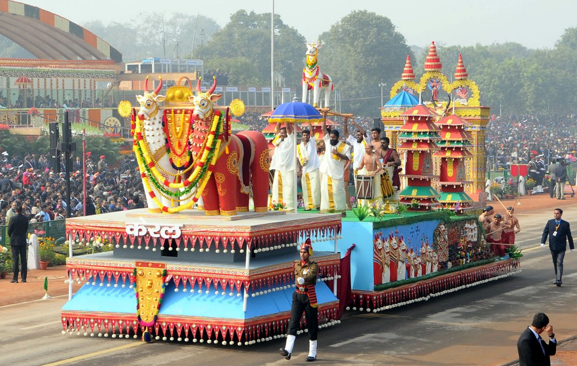  Tableau of Kerala passes through the Rajpath