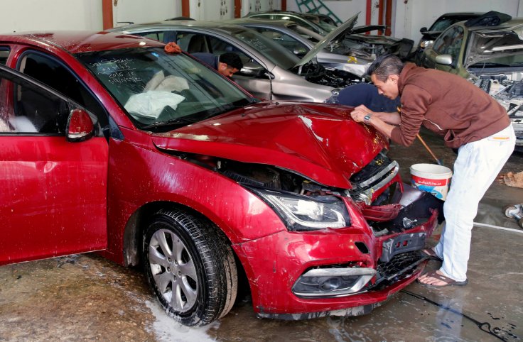 damaged car