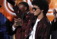 Bruno Mars accepts the Grammy for song of the year for "That's What I Like." Bruno Mars accepts the Grammy for song of the year for "That's What I Like."