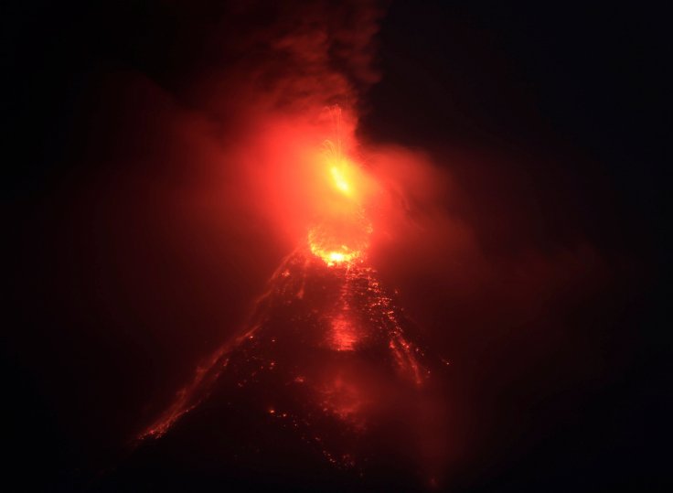  PhilippinesLava flows from the crater of Mount Mayon Volcano during an eruption in Legazpi city