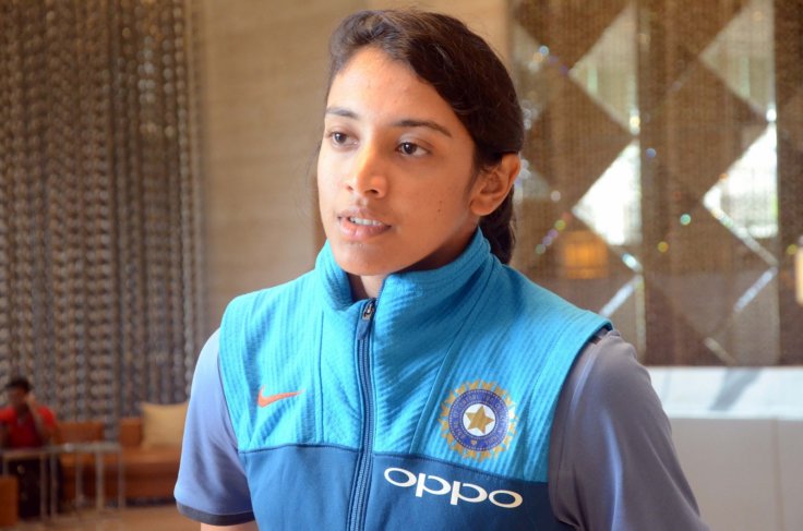 Indian women cricketer Smriti Mandhana at a Mumbai hotel after returning from England