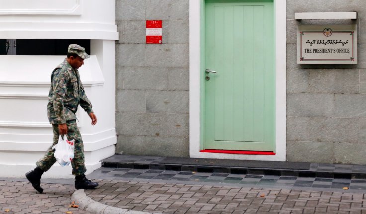 A Maldives National Defence Force soldier A Maldives National Defence Force soldier