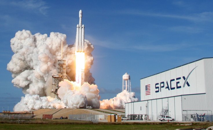 SpaceX Falcon Heavy rocket lifts off from historic launch pad 39-A at the Kennedy Space Center