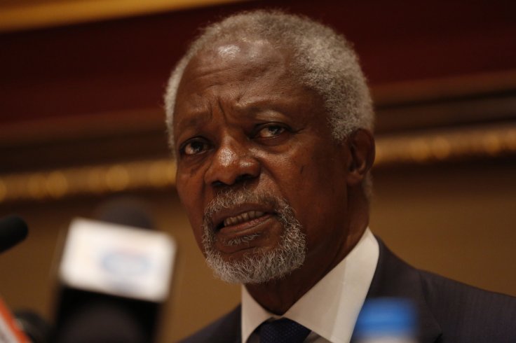 YANGON, Dec. 6, 2016 (Xinhua) -- Kofi Annan, chairman of Myanmar government-appointed Rakhine State Advisory Commission, speaks to media during a press conference in Yangon, Myanmar, Dec. 6, 2016. Kofi Annan on Tuesday called for stability in Myanmar's Ra