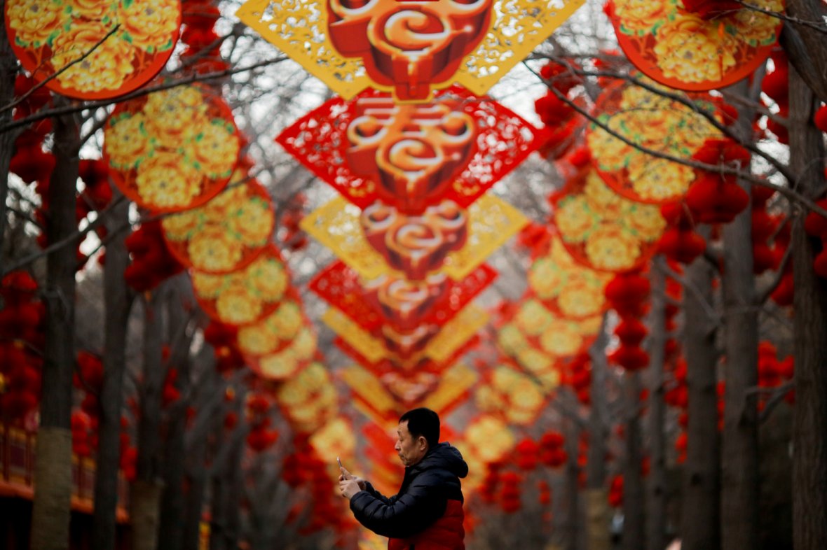 Chinese Lunar New Year at Ditan Park in Beijing, China 