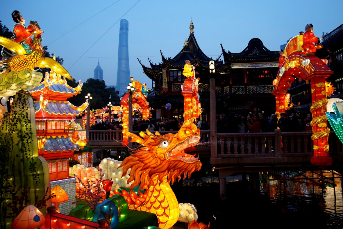 Chinese New Year in Yu Yuan Garden in Shanghai