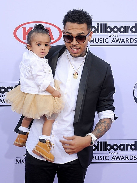 Singer Chris Brown with her daughter Royalty Brown Singer Chris Brown with her daughter Royalty Brown