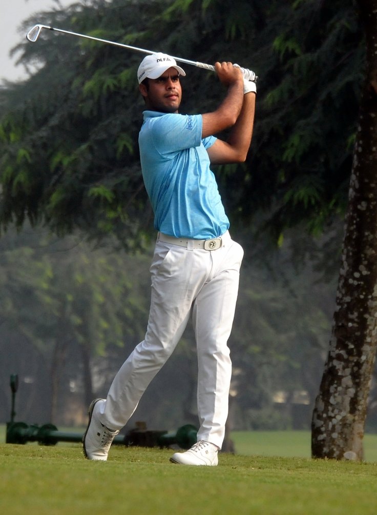 Shubhankar Sharma during McLeod Russel Tour Championship 2017 at RCGC in Kolkata, on Dec 23, 2017. (Photo: Kuntal Chakrabarty/IANS)