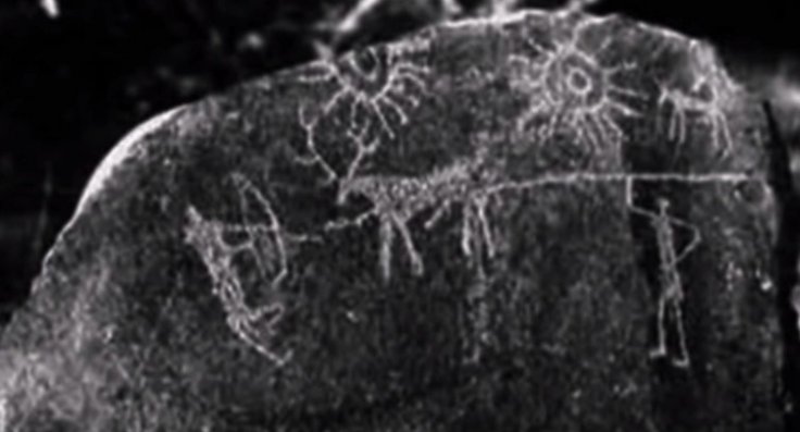 Indian cave drawing