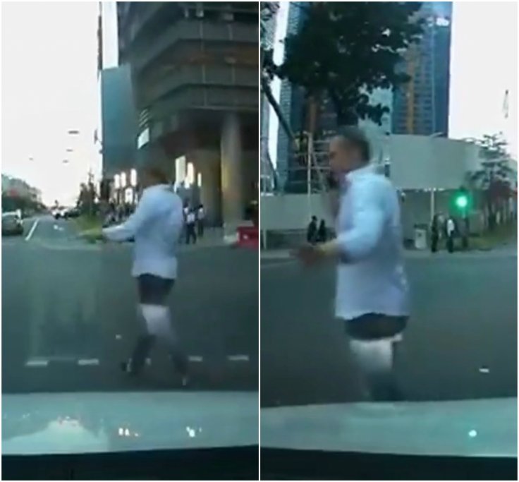 Jaywalking in Singapore 