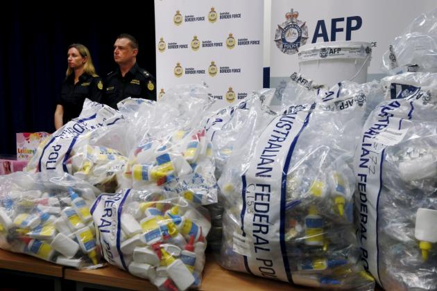 Australian police seize $700 mln worth of liquid meth in biggest drug bust