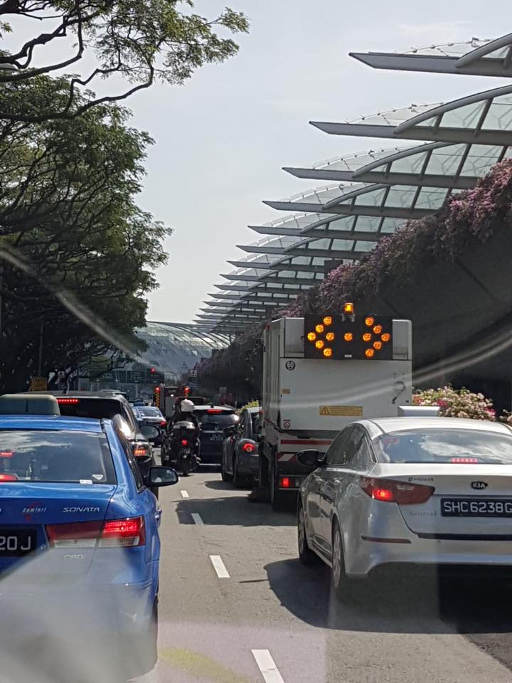 Changi Airport traffic jam Changi Airport traffic jam