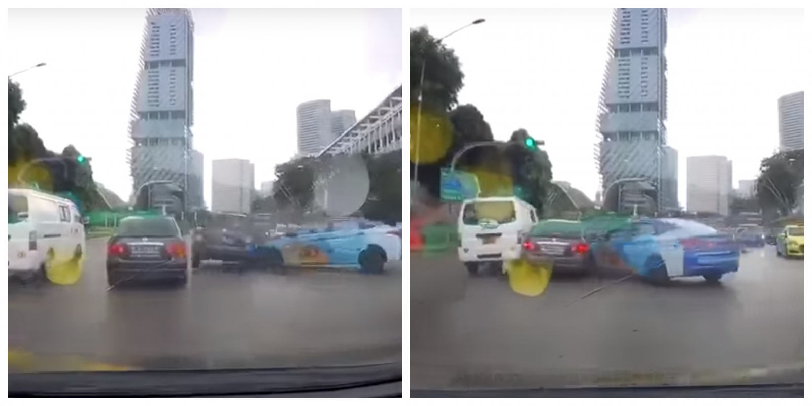 Esplanade Drive and Raffles Ave junction accident