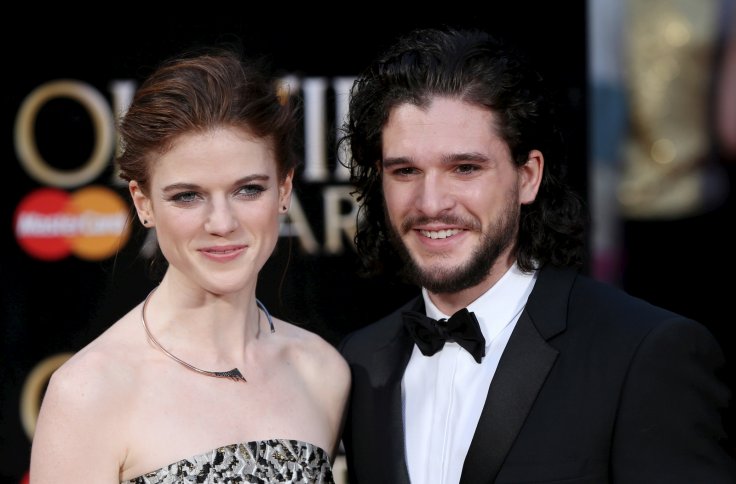 Actors Kit Harington and Rose Leslie 