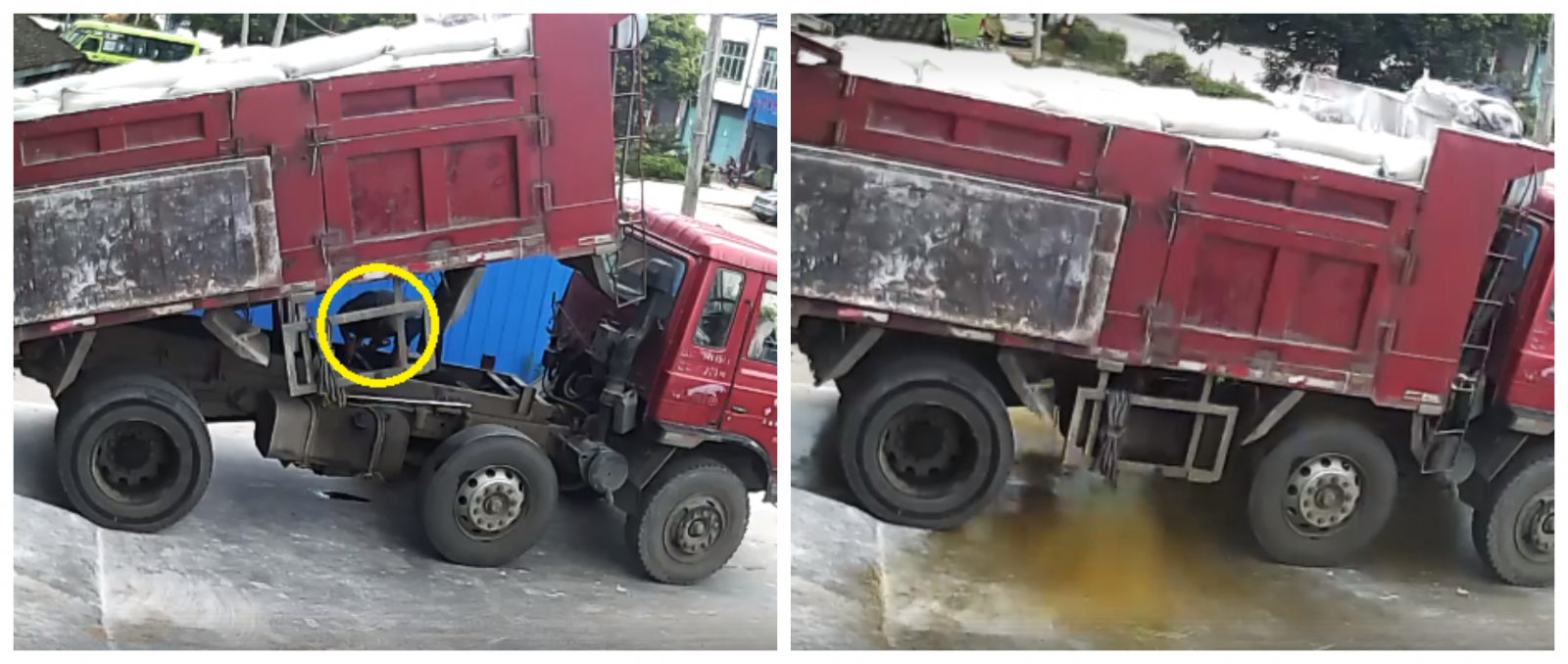 Disturbing Video Shows Man Crushes Under Truck While Repairing