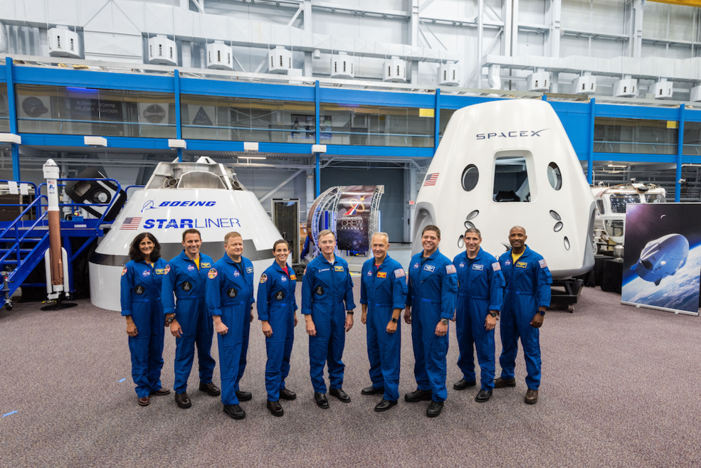 NASA introduced to the world on Aug. 3, 2018, the first U.S. astronauts who will fly on American-made, commercial spacecraft to and from the International Space Station – an endeavor that will return astronaut launches to U.S. soil for the first time sinc