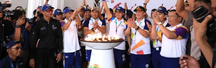 2018 Asiad torch proceeds to destination