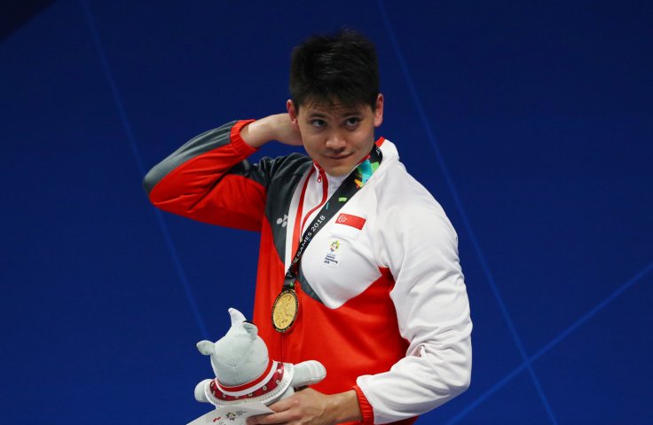 2018 Asian Games - Men's 50m Butterfly - GBK Aquatic Center, Jakarta, Indonesia - August 23, 2018. Gold Medalist Joseph Isaac Schooling of Singapore. 