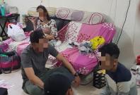 CNB officers interviewing 25-year-old male suspected drug trafficker at a unit in vicinity of Telok Blangah Crescent on 29 August 2018. A three-month-old baby was in the unit with the mother, a 24-year-old suspected drug abuser. CNB officers interviewing 25-year-old male suspected drug trafficker at a unit in vicinity of Telok Blangah Crescent on 29 August 2018. A three-month-old baby was in the unit with the mother, a 24-year-old suspected drug abuser.
