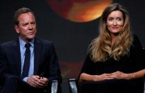 Cast members Kiefer Sutherland and Natascha McElhone attend a panel for the television series "Designated Survivor" 