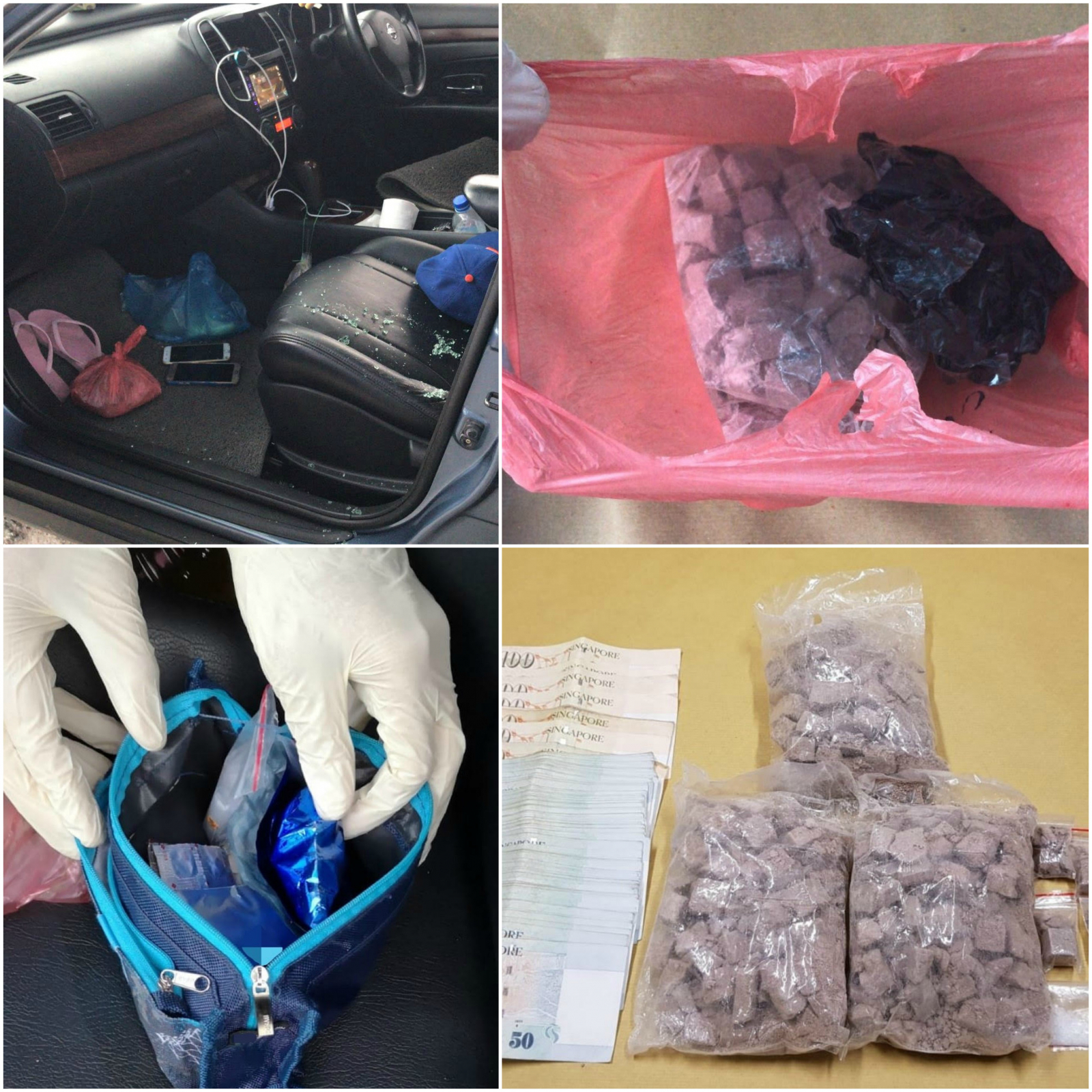 Singapore Cnb Arrest 6 Suspects Of Multi Drug Trafficking Seized Drugs From Vehicles And Residence