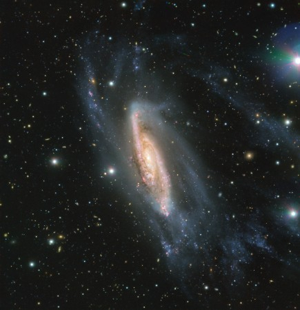 FORS2, an instrument mounted on ESO's Very Large Telescope captured the spiral galaxy NGC 3981 in all its glory. The image, captured during the ESO Cosmic Gems Programme, showcases the beauty of the southern skies when conditions don't allow scientific ob