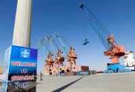 A general view of the port before the inauguration of the China-Pakistan Economic Corridor port in Gwadar, Pakistan 