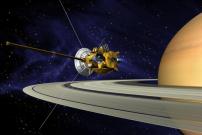 Artist's Conception of Cassini Saturn Orbit Insertion