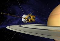 Artist's Conception of Cassini Saturn Orbit Insertion