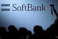 The logo of SoftBank Group Corp is displayed at SoftBank World 2017 conference in Tokyo, Japan, July 20, 2017. REUTERS/Issei Kato 