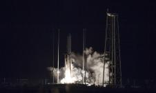 Northrop Grumman’s Cygnus spacecraft launches on an Antares rocket at 4:01 a.m. EST Nov. 17, 2018, from the Virginia Mid-Atlantic Regional Spaceport’s Pad-0A at NASA's Wallops Flight Facility in Virginia. Northrop Grumman's 10th contracted cargo resupply 