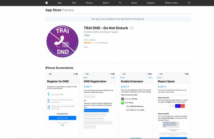 TRAI DND-Do Not Disturb now available on Apple App Store TRAI DND-Do Not Disturb now available on Apple App Store