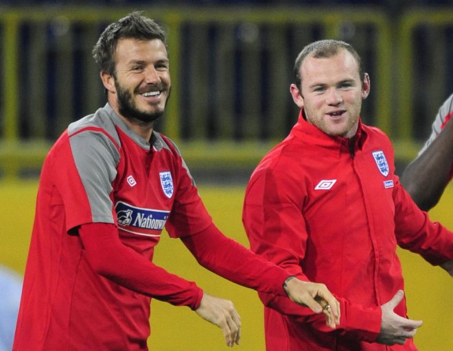 David Beckham and Wayne Rooney