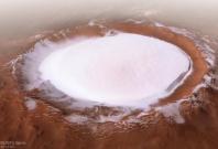 Mars ice crater