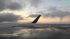 A passenger shares a photo after the Delta Air Lines flight