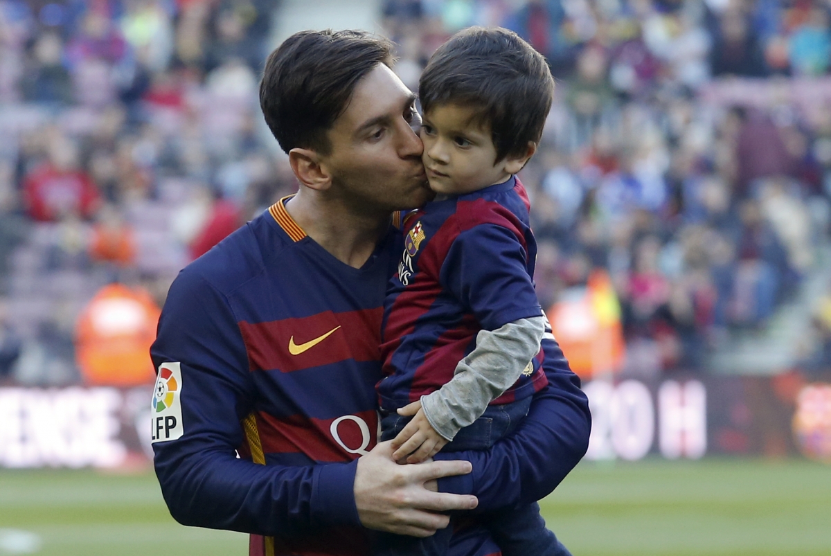 Barcelona star Lionel Messi reveals his son Thiago does not like footballs