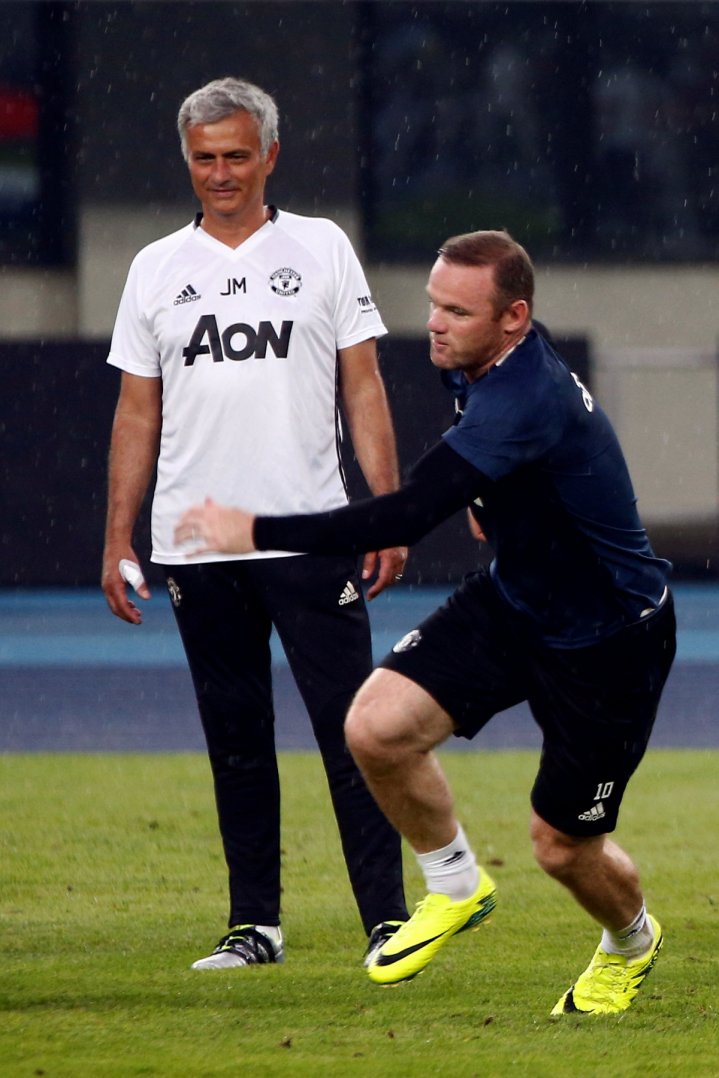 Wayne Rooney and Jose Mourinho