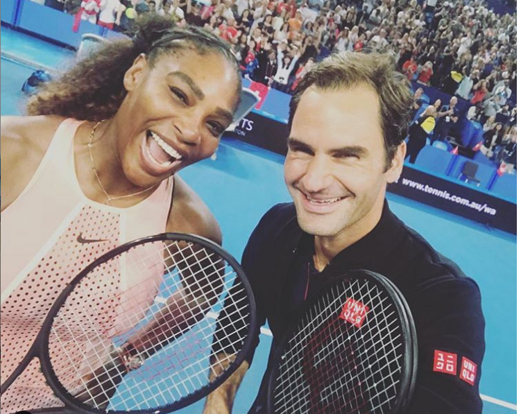 Serena Williams and Roger Federer