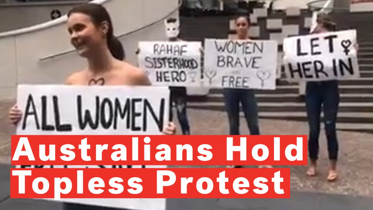australians-hold-topless-protest-in-support-of-saudi-runaway
