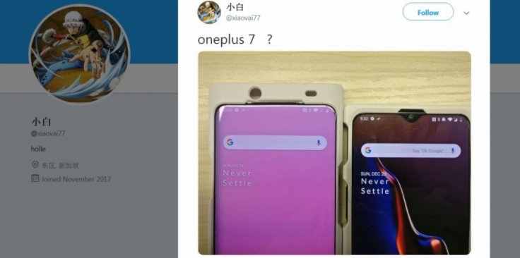 Notch-free OnePlus 7 leaks in images on Twitter
