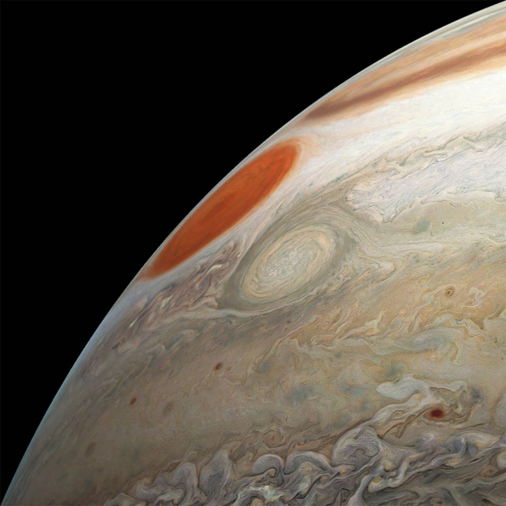 Juno’s Latest Flyby of Jupiter Captures Two Massive Storms