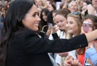 Meghan Markle, wife of Britain's Prince Harry, meets with the public at the Trinity College Dublin in Dublin, Ireland, July 11, 2018. Britain's Prince Harry and his wife Meghan Markle on Wednesday wrapped up a two-day visit to Ireland, the first official 