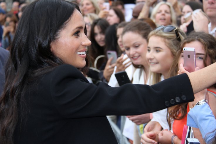 Meghan Markle, wife of Britain's Prince Harry, meets with the public at the Trinity College Dublin in Dublin, Ireland, July 11, 2018. Britain's Prince Harry and his wife Meghan Markle on Wednesday wrapped up a two-day visit to Ireland, the first official 