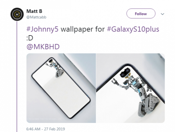 Samsung Galaxy S10 wallpapersTwitter/Matt B
