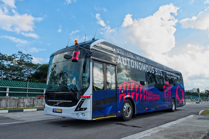First driverless Volvo Electric bus