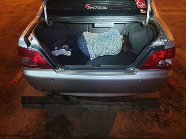 The Myanmar national hiding in the boot of a car 
