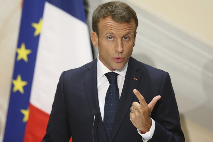 French President Emmanuel Macron speaks during a press conference after the European Union's Informal Summit in Salzburg, Austria, Sept. 20, 2018. (Xinhua/Ye Pingfan/IANS)