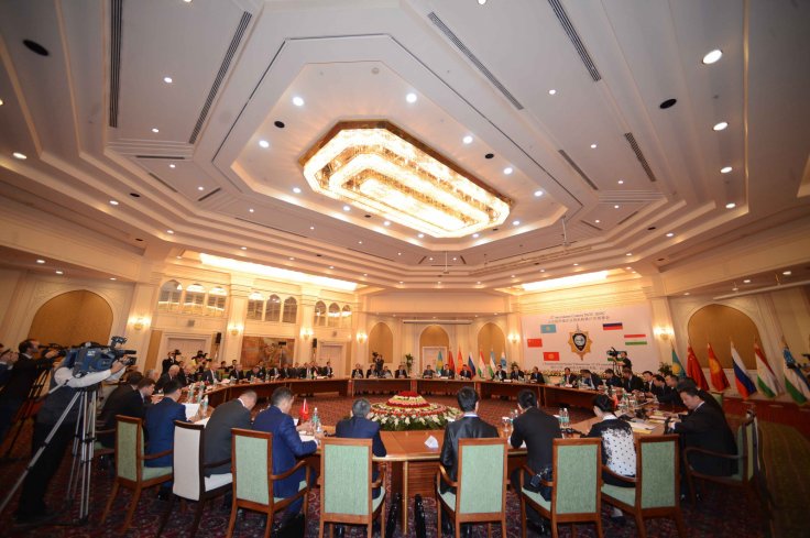 Delegates of Shanghai Cooperation Organization member states attend the 27th Session of the SCO's Regional Anti-Terrorism Agency, in Tashkent, capital of Uzbekistan, on Sept. 18, 2015. (Xinhua/Sadat/IANS)