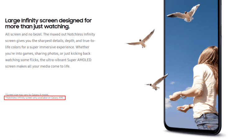Samsung Galaxy A90 tipped online